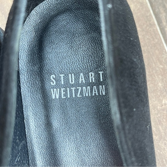 Stuart Weitzman Black Wedge Slip Ons Made in Spain Sz 7.5M - Picture 3 of 7